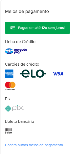 Meios de pagamento